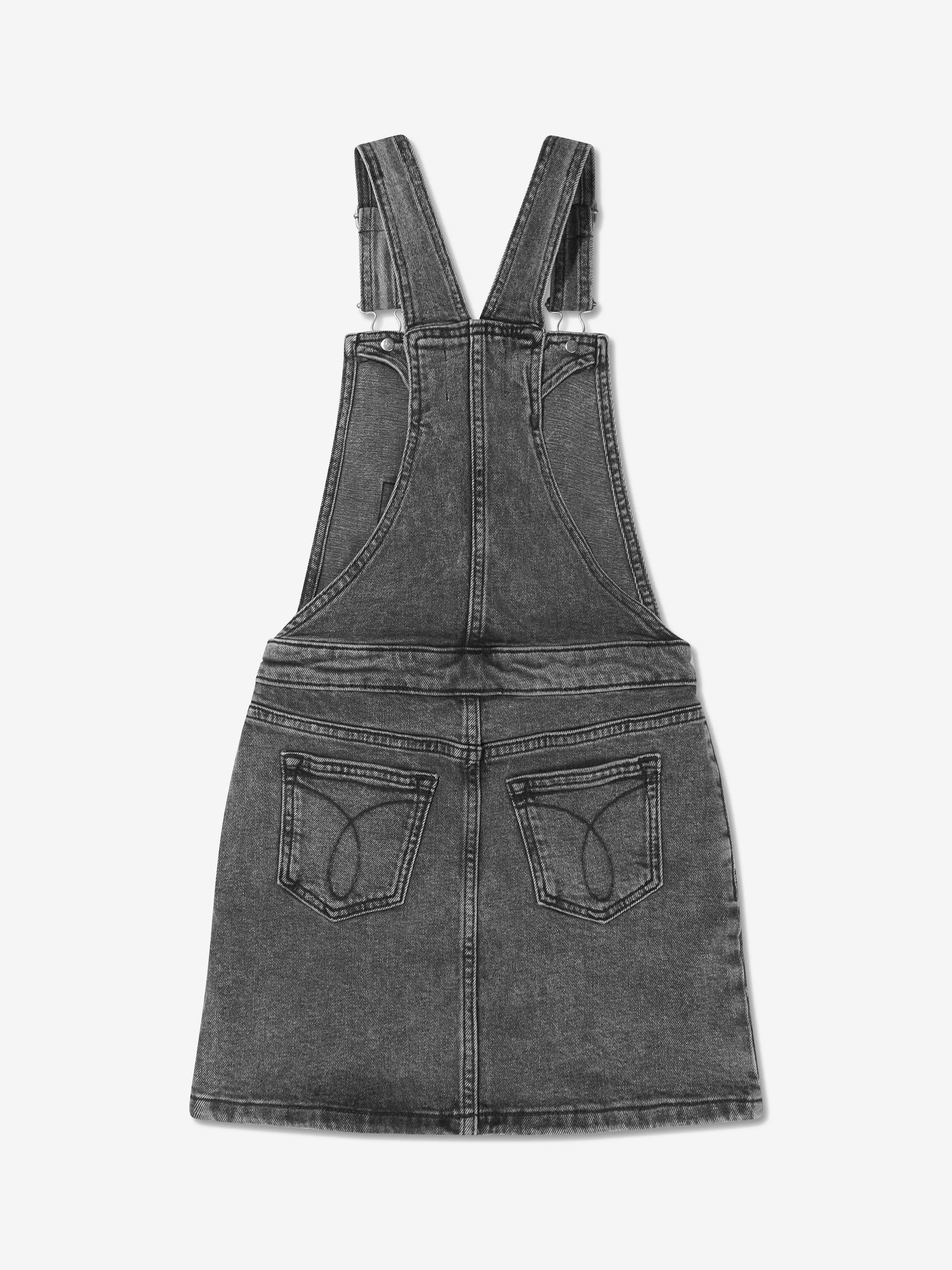 Calvin Klein Girls Denim Dungaree Dress