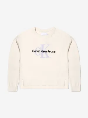 Calvin Klein Girls Lurex Monogram Sweatshirt