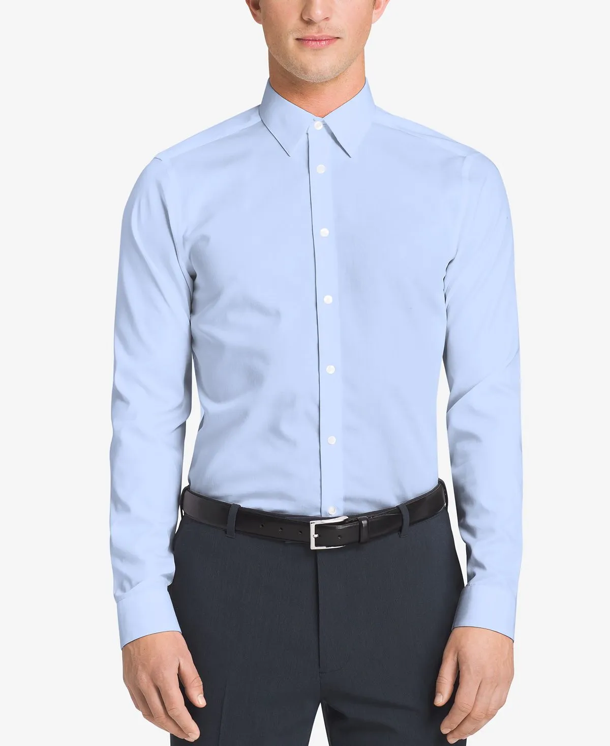 Calvin Klein Men's Slim Fit Non Iron Performance Herringbone Collar Dress Shirt multi