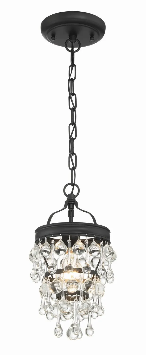 Calypso 1-Light Mini Chandelier in Matte Black