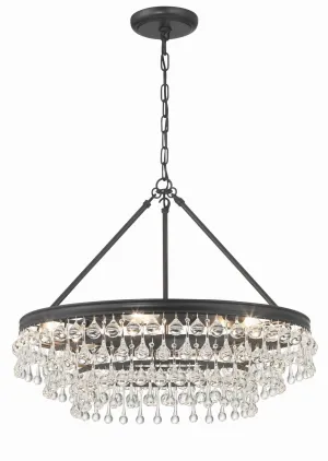 Calypso 6-Light Chandelier in Matte Black