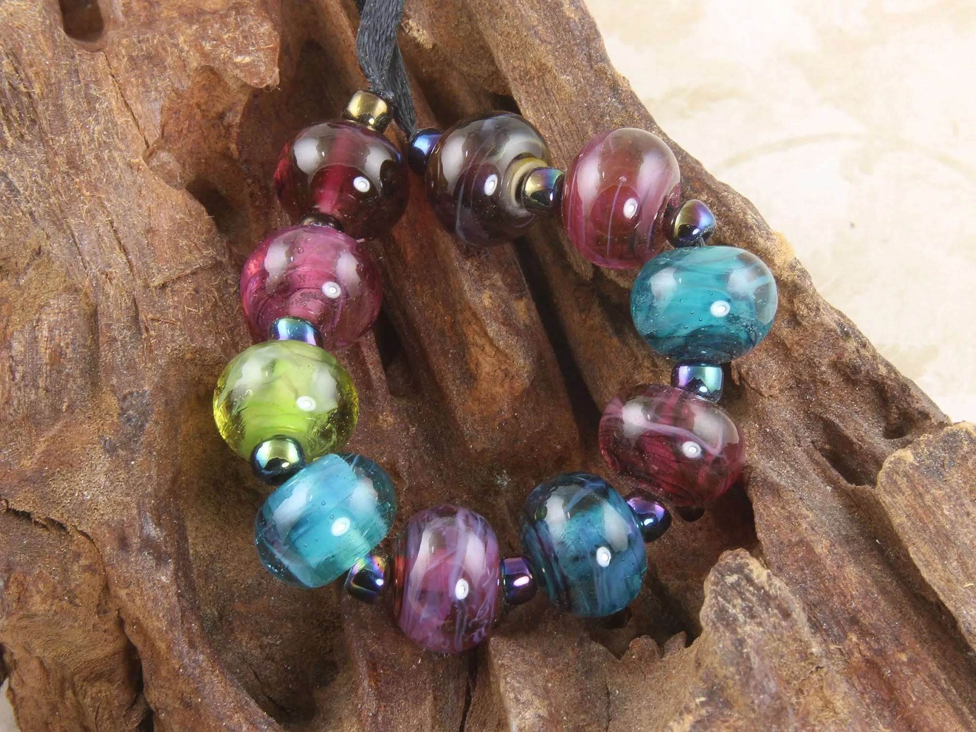 Calypso Multicolor Mini Lampwork Beads Set SRA