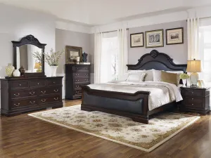 Cambridge Traditional Dark Brown Queen Four Piece Set