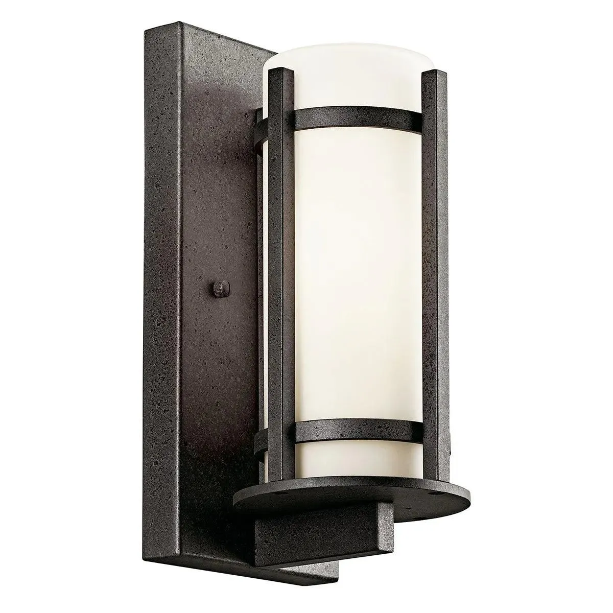 Camden 11 In 1-Light Outdoor Wall Light With Satin Etched Opal Glass, Bronze Finish