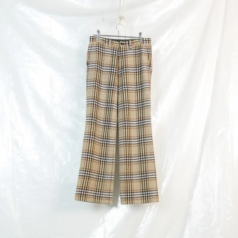 camel plaid trousers