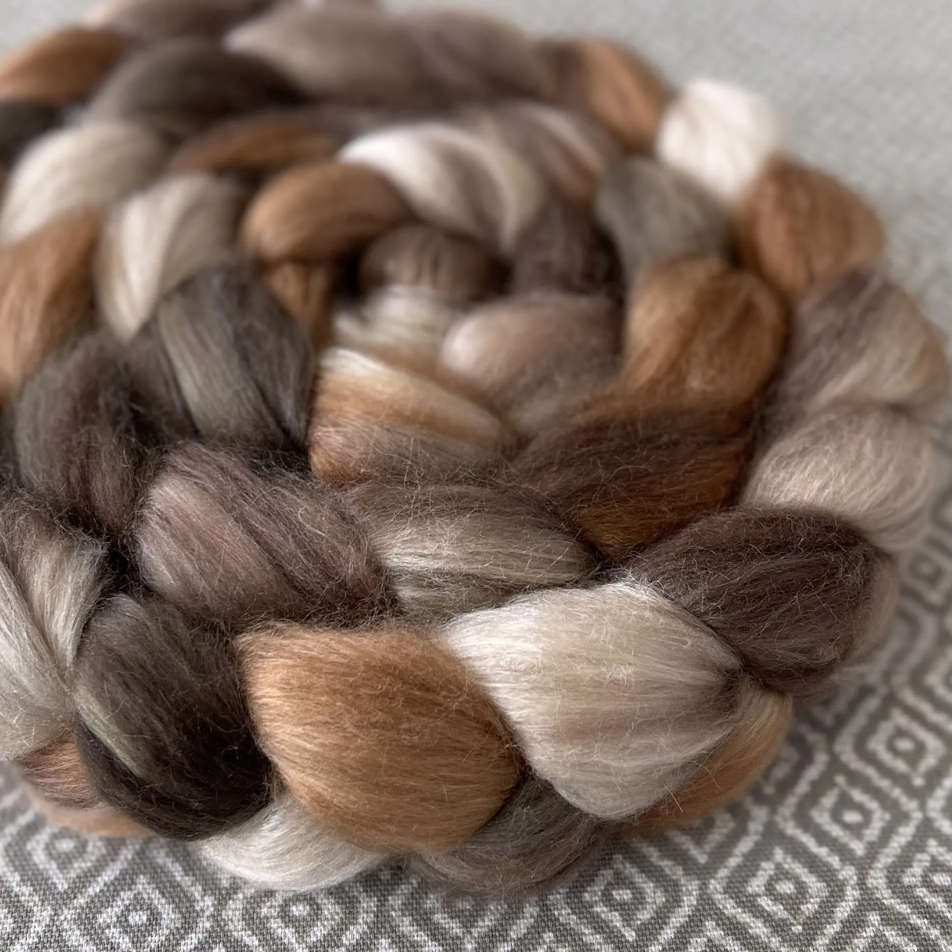 Camel Silk Roving - Cappuccino