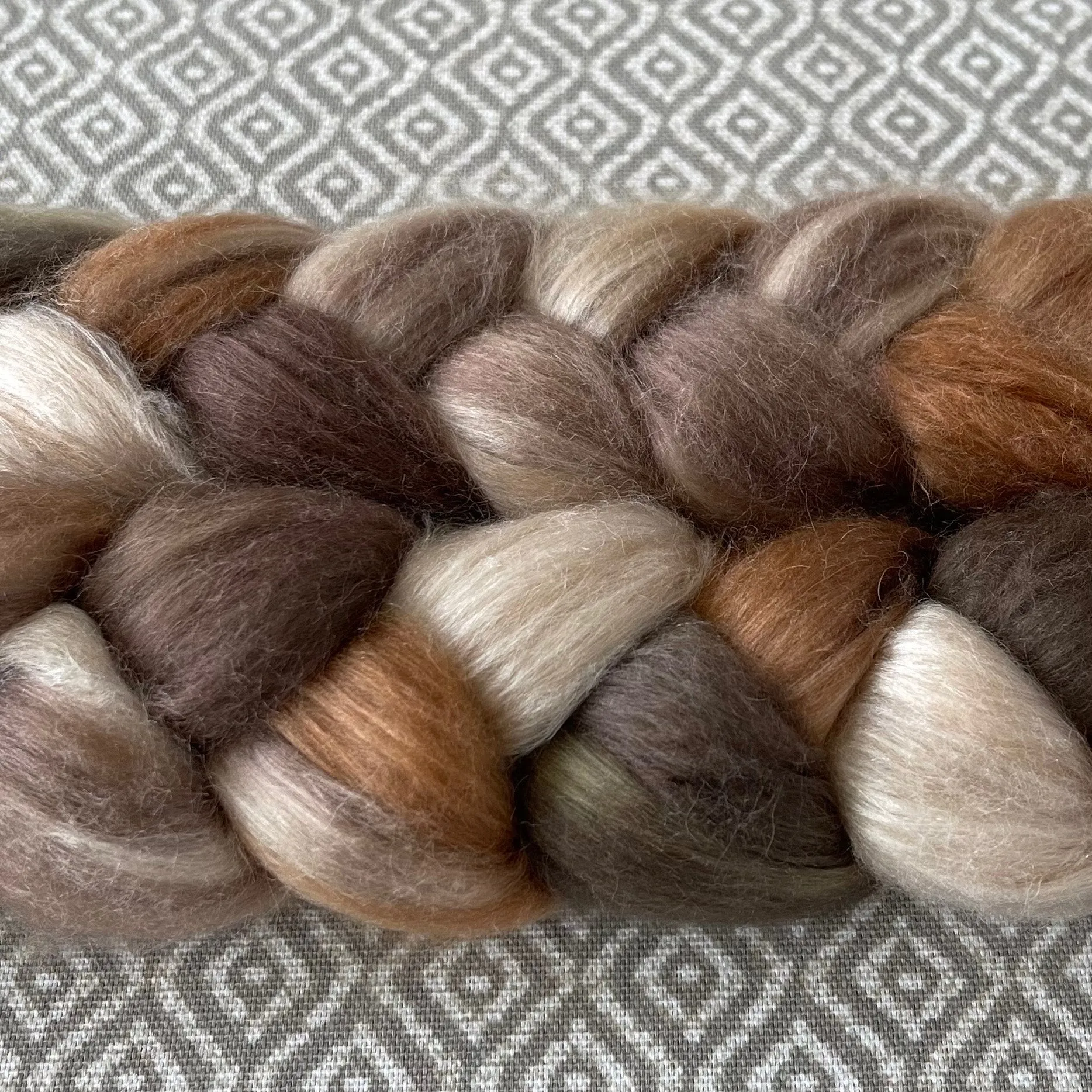 Camel Silk Roving - Cappuccino