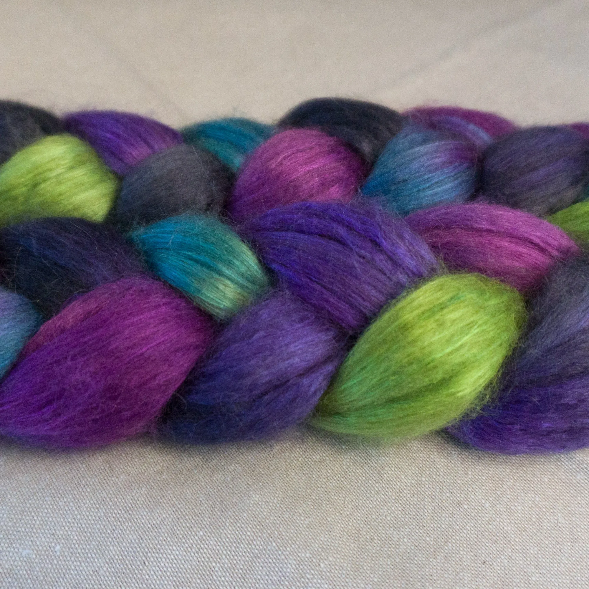 Camel Silk Roving - Northern Lights