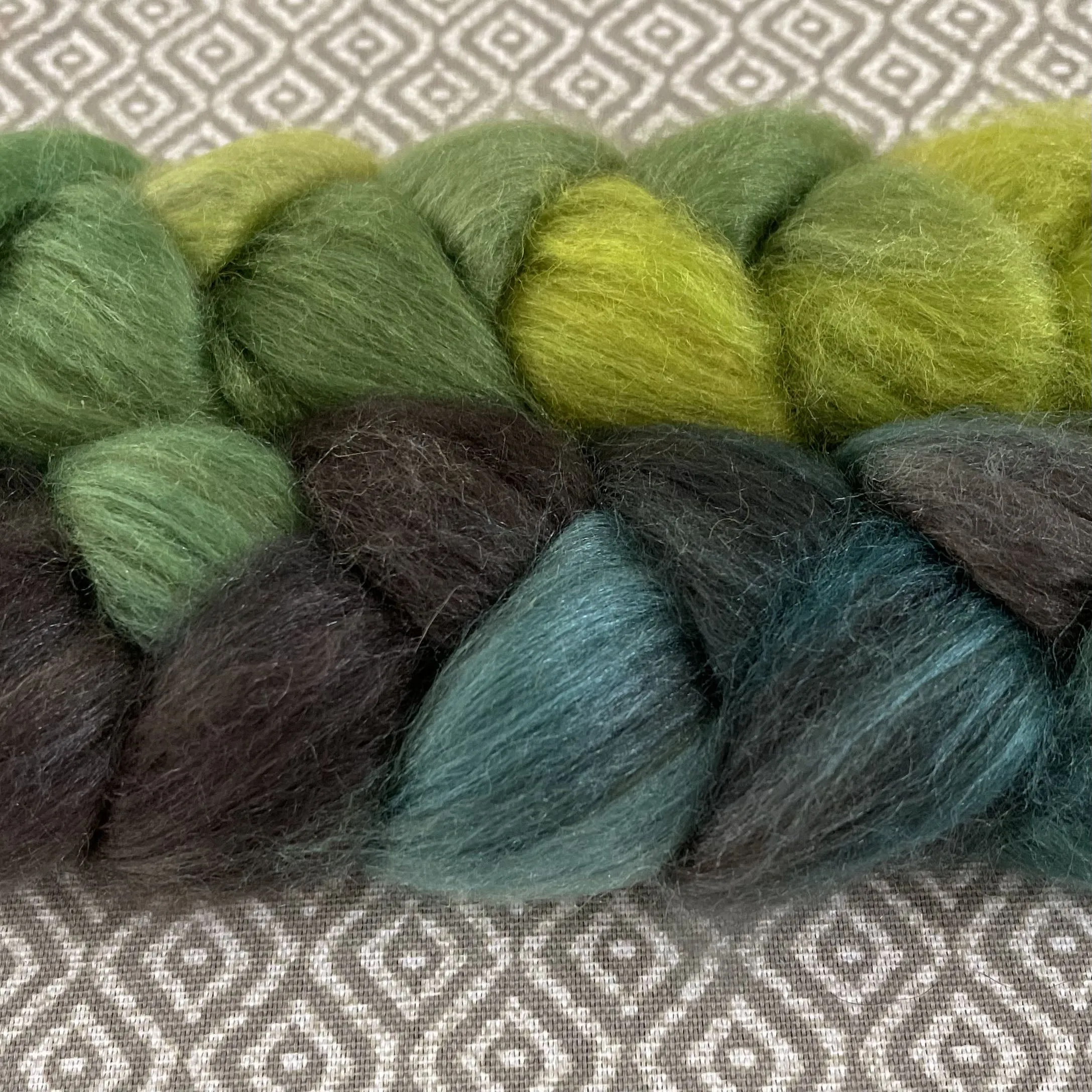 Camel Silk Roving - Peridot