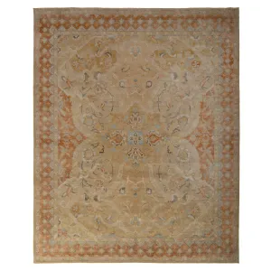 Camel Traditional Silk Rug - 12'2" x 14'11"