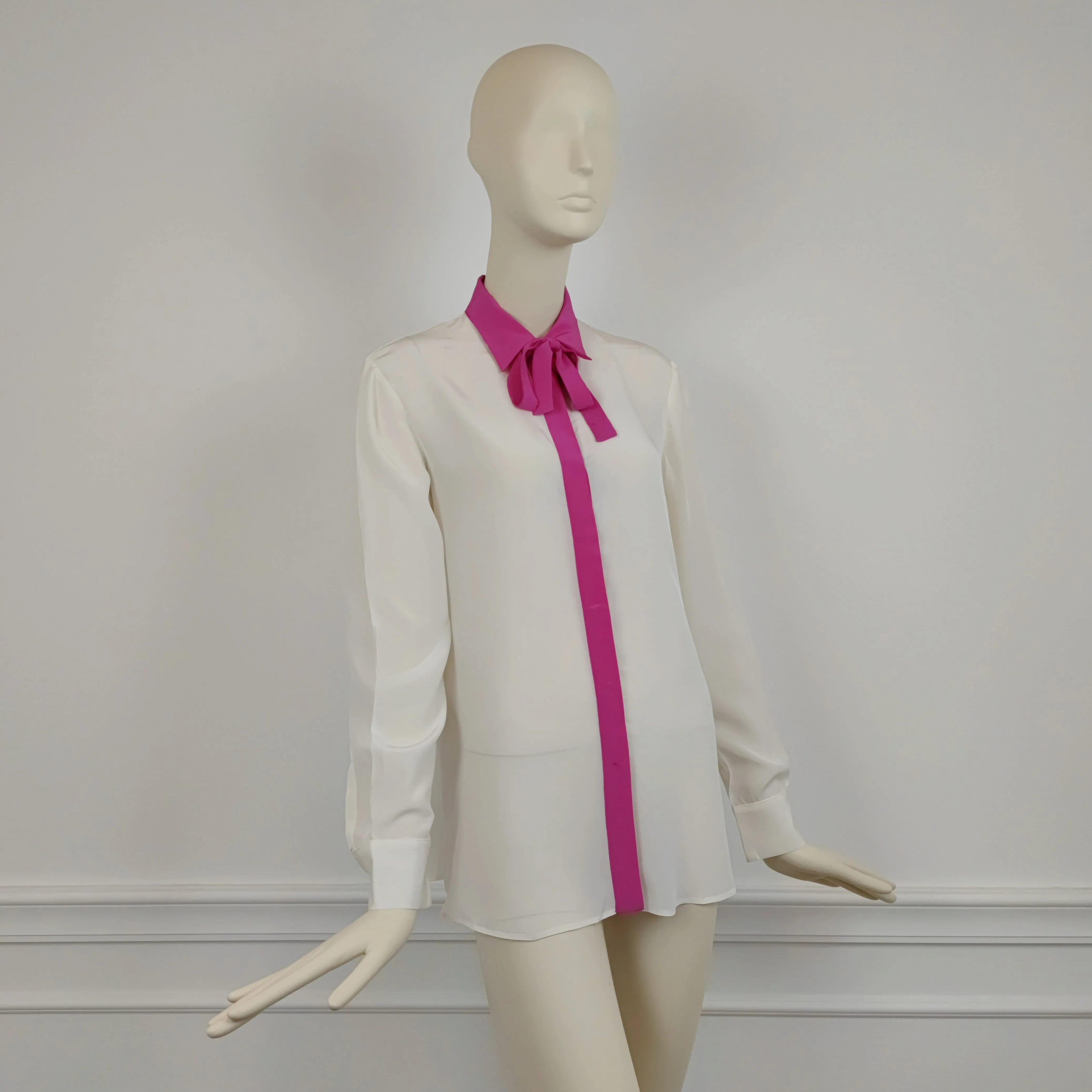 Camicia Prada 2015 pura seta talco   pink