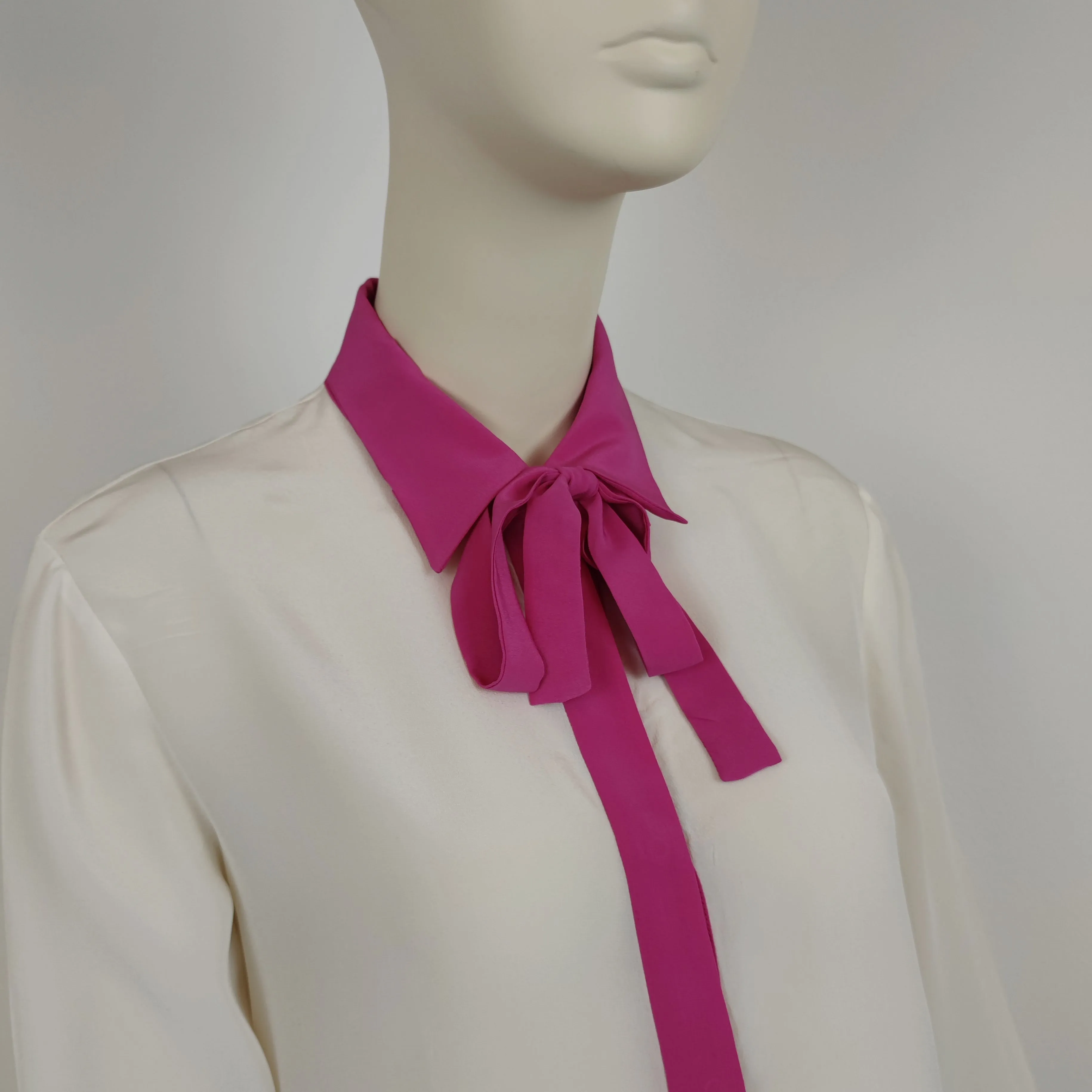 Camicia Prada 2015 pura seta talco   pink