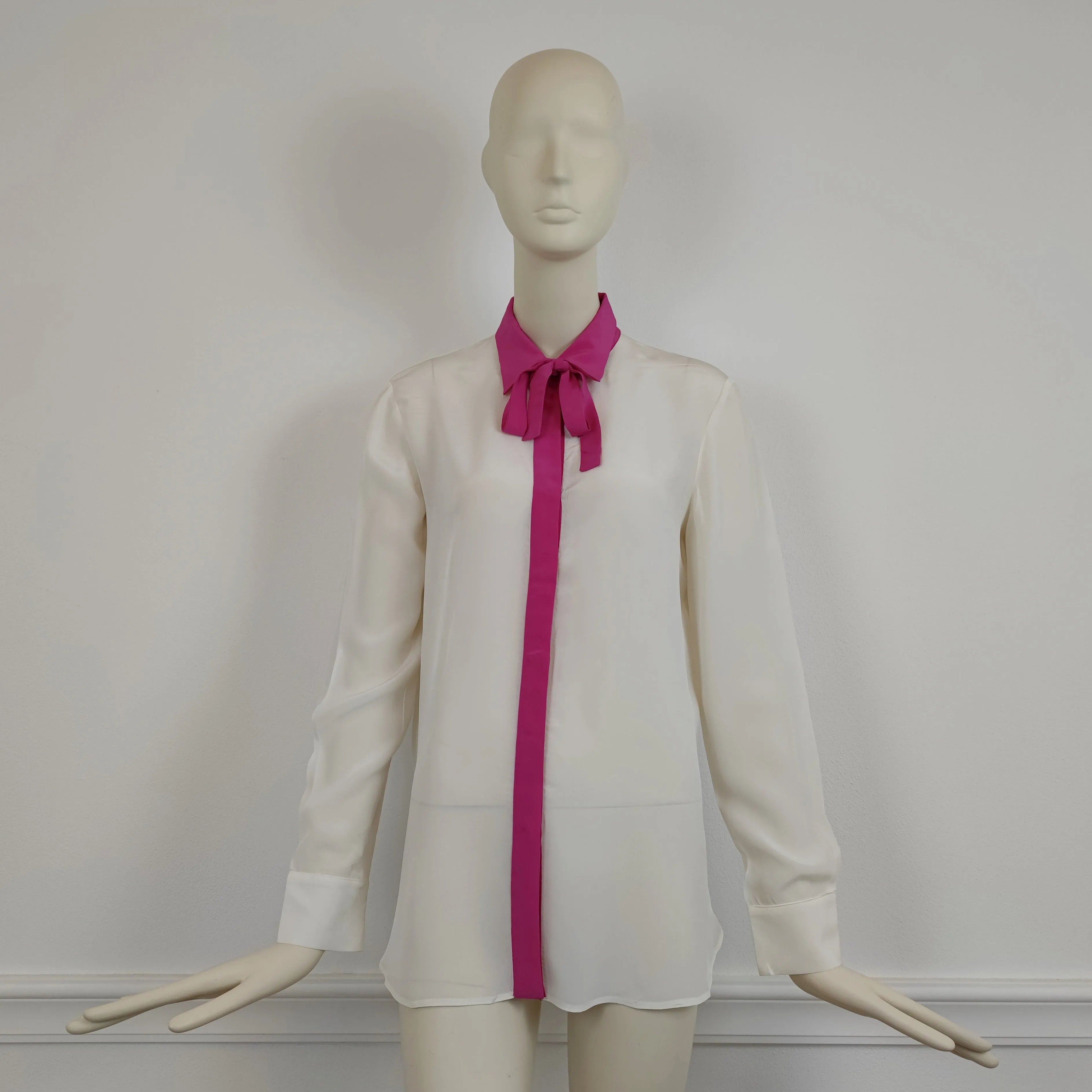 Camicia Prada 2015 pura seta talco   pink