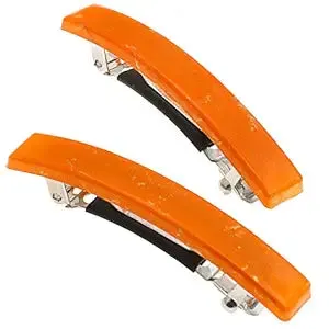 Camila Paris Hair Barrette Orange Cp3041 2ct