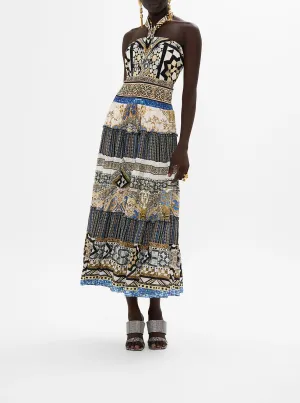 CAMILLA | MAKE ME YOUR MOSAIC SHIRRED WAIST TIERED CIRCLE SKIRT