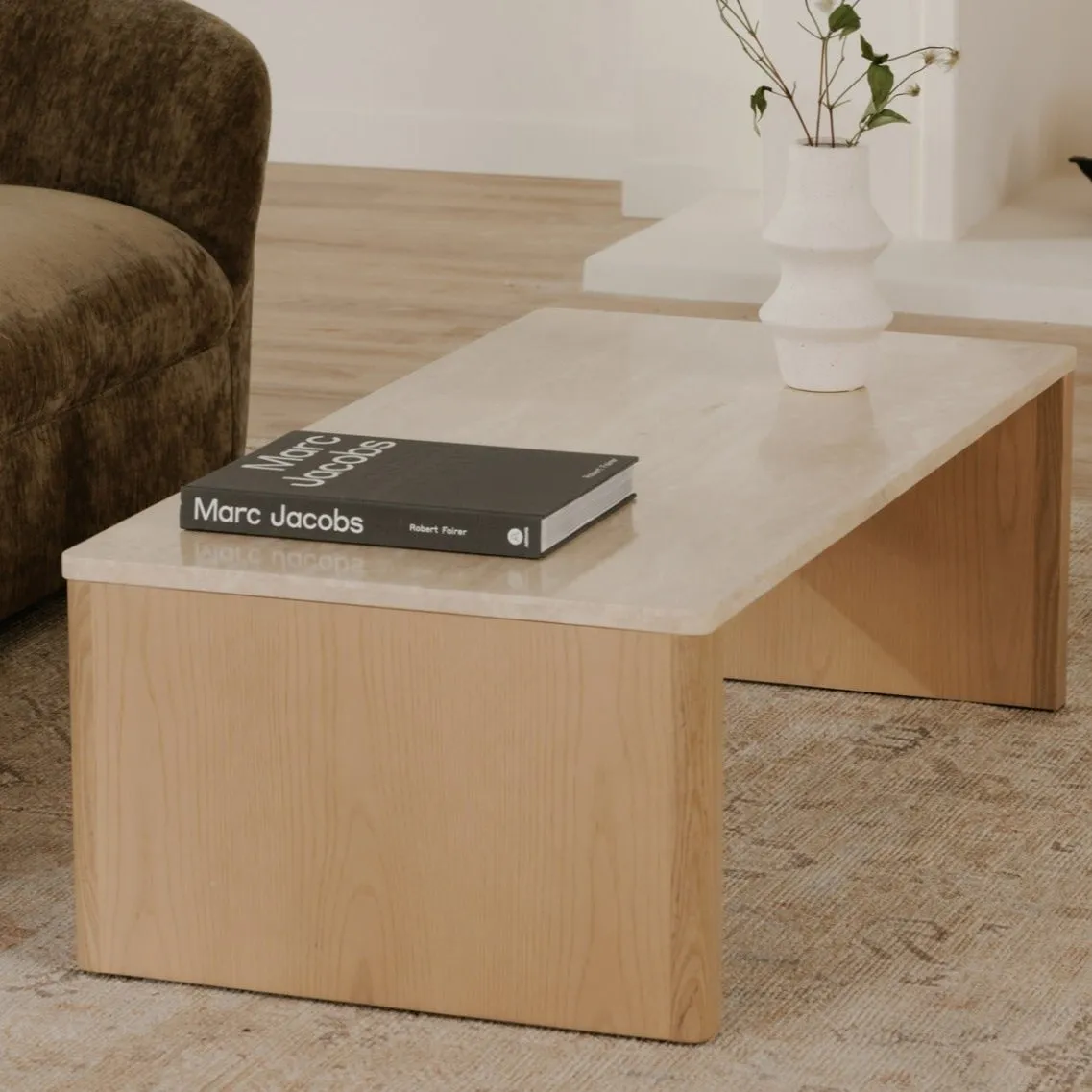 Camilla Travertine Coffee Table