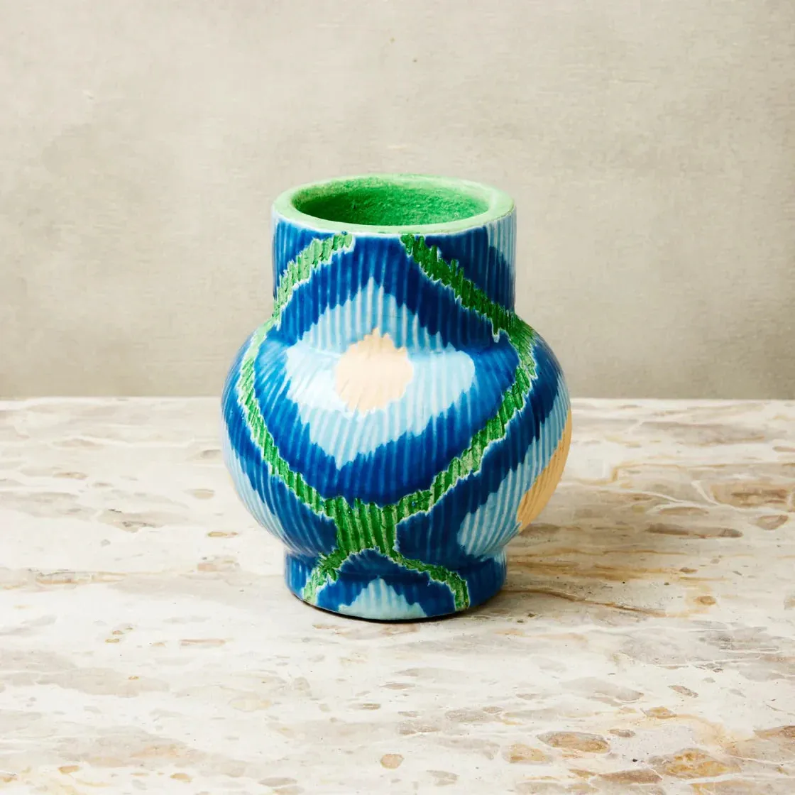 Camille Blue Green Small Vase