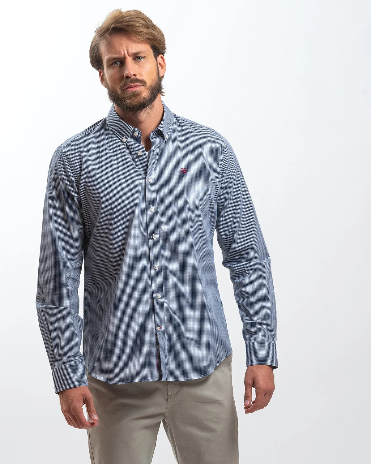 Camisa Cuadros Vichy Marino