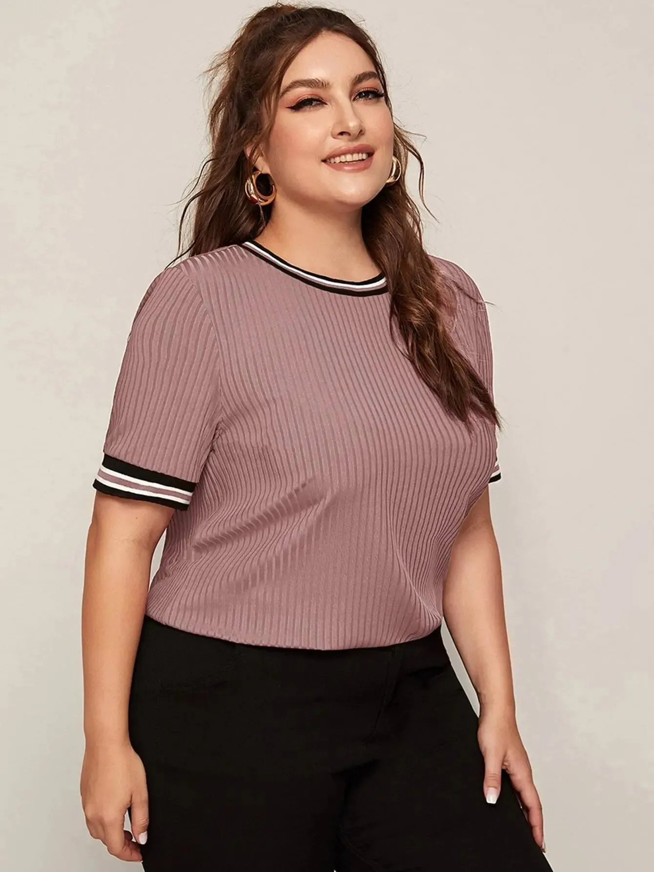 Camiseta De Malha Plus Size - Anna