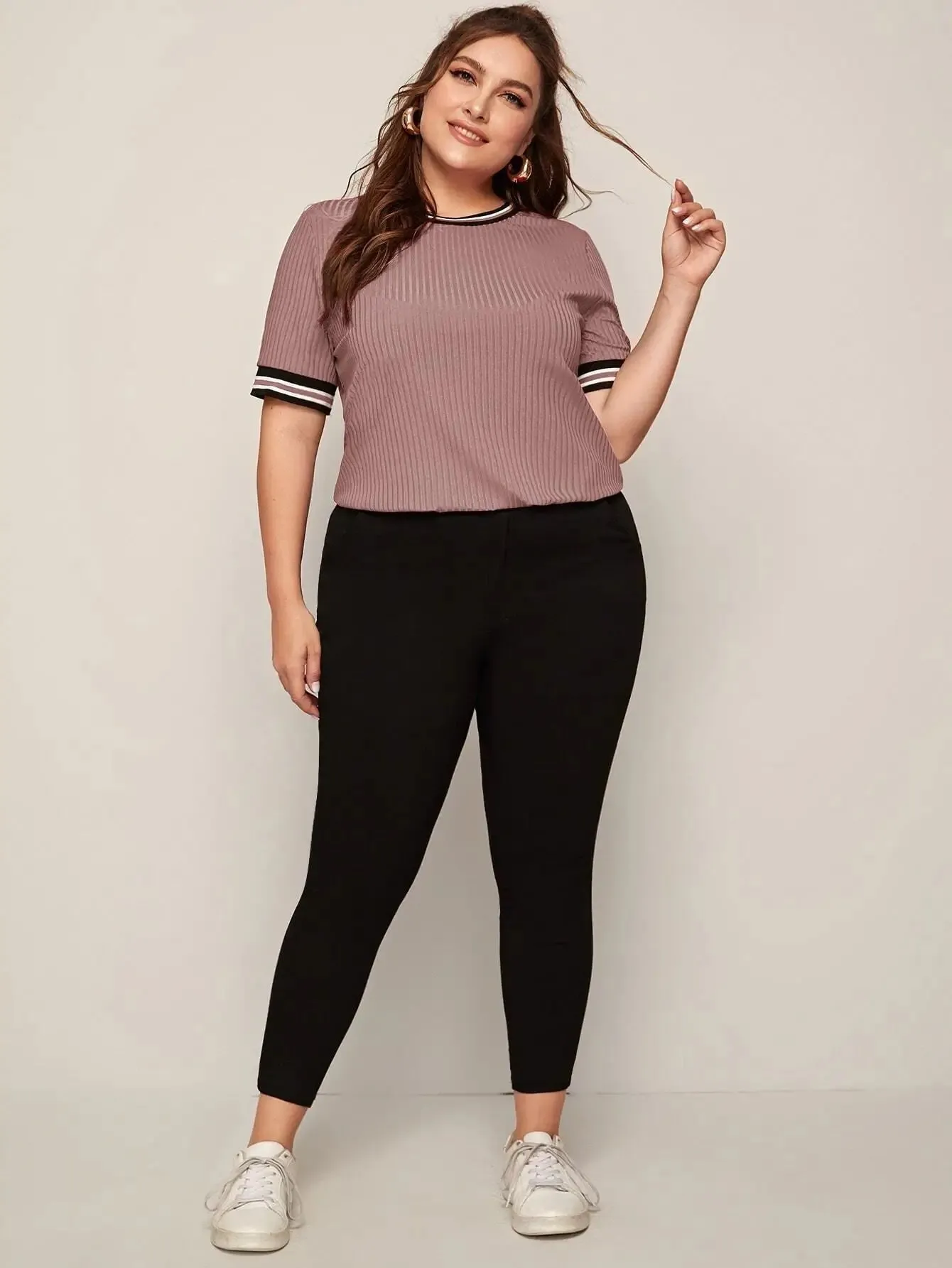 Camiseta De Malha Plus Size - Anna