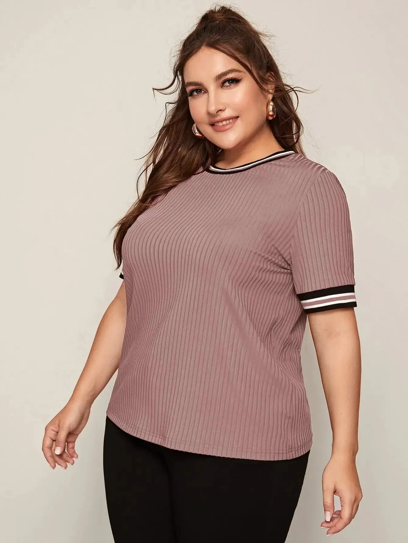 Camiseta De Malha Plus Size - Anna