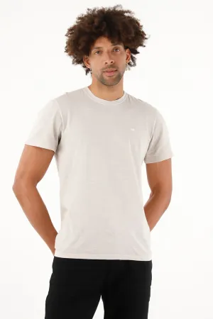 Camiseta en 100% algodón gris para hombre