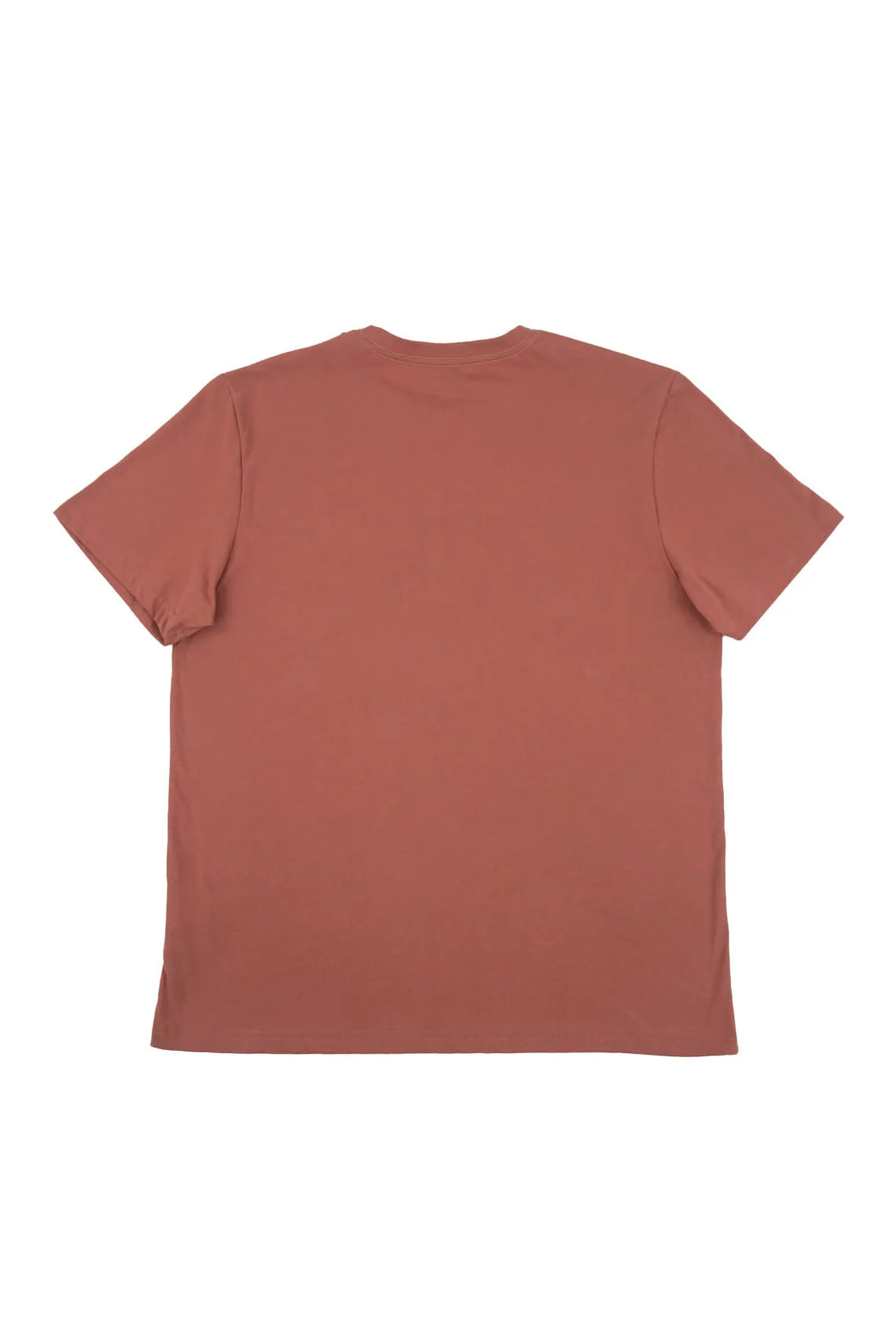 Camiseta naranja cuello redondo en algodón de silueta regular con estampado para hombre