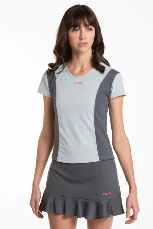 Camiseta Pádel Mujer PRO REGULAR gris claro