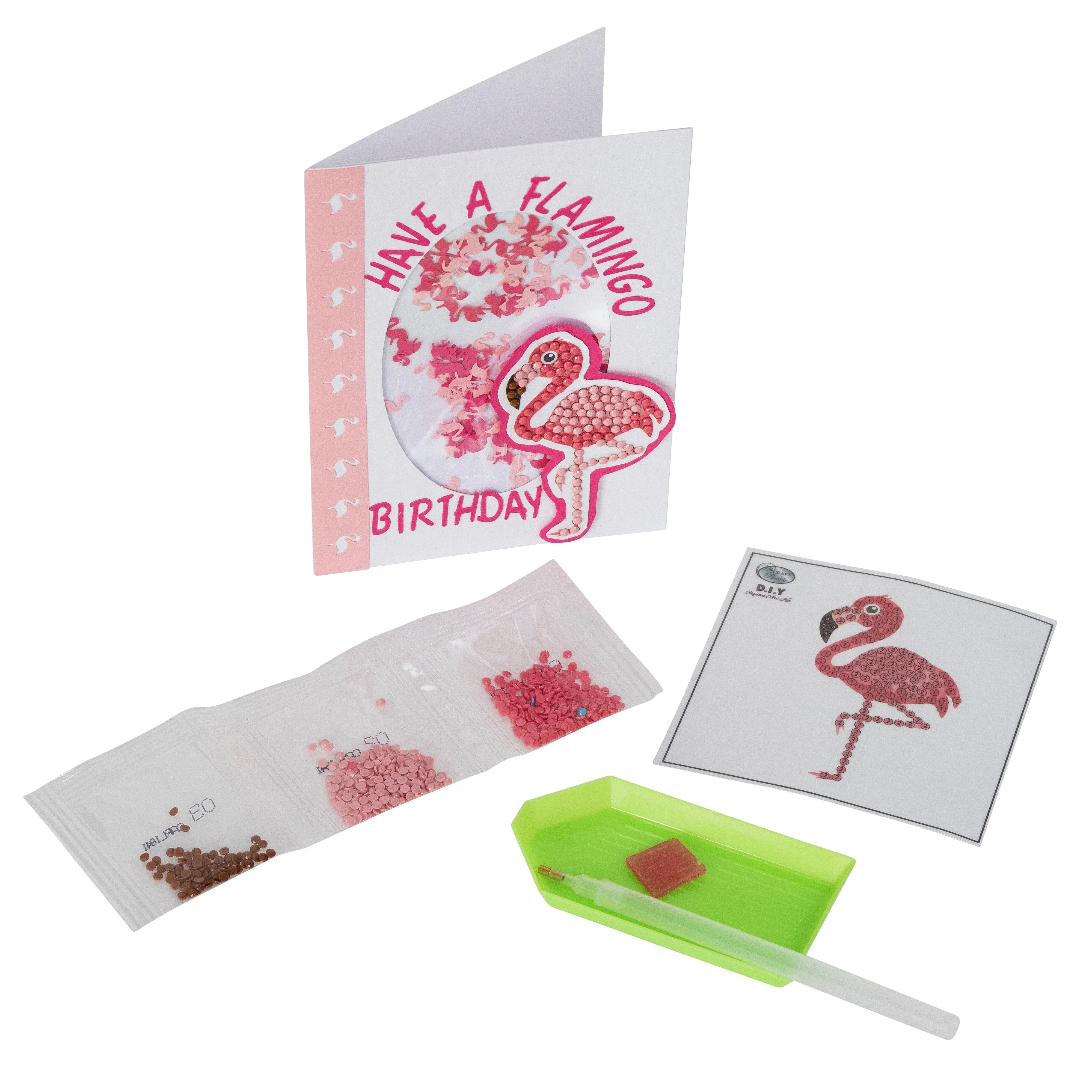 CAMK-32: "Flamingo" Crystal Art Motifs (With Tools)