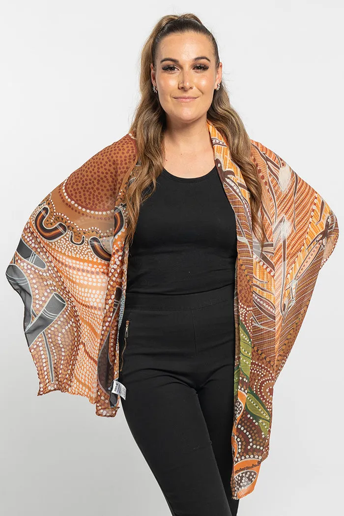 Campfire Rectangle Chiffon Scarf