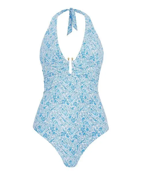 Camps Bay Beach U Bar One Piece Paisley Navy