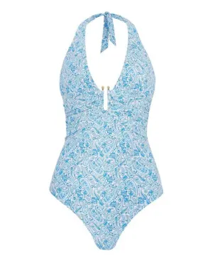 Camps Bay Beach U Bar One Piece Paisley Navy