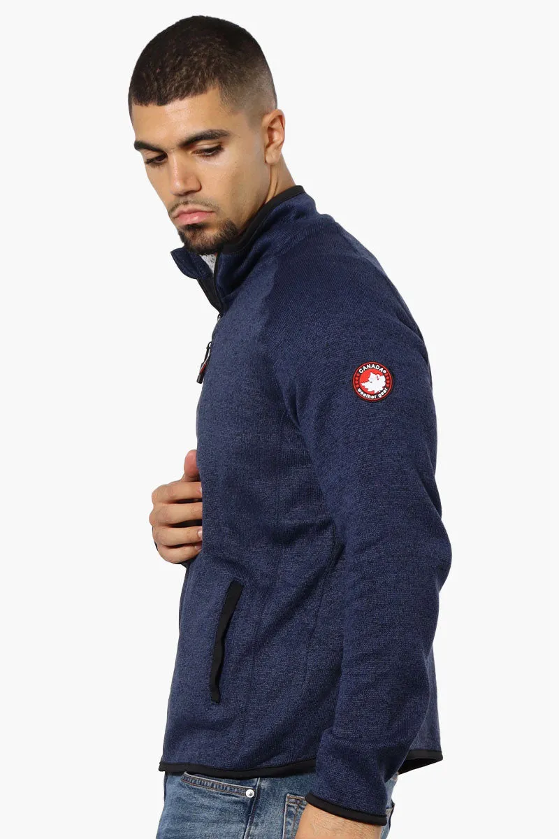 Canada Weather Gear Fleece Full Zip Lightweight Jacket - Navy