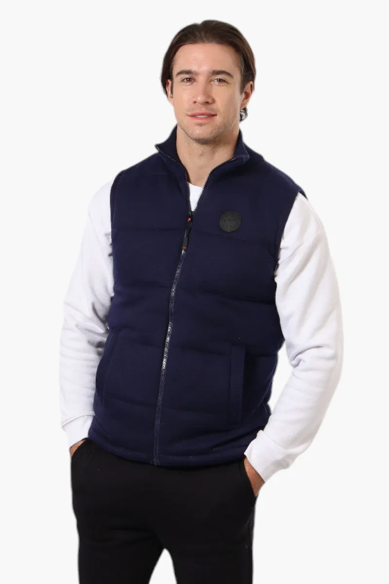 Canada Weather Gear Solid Sweater Knit Puffer Vest - Navy