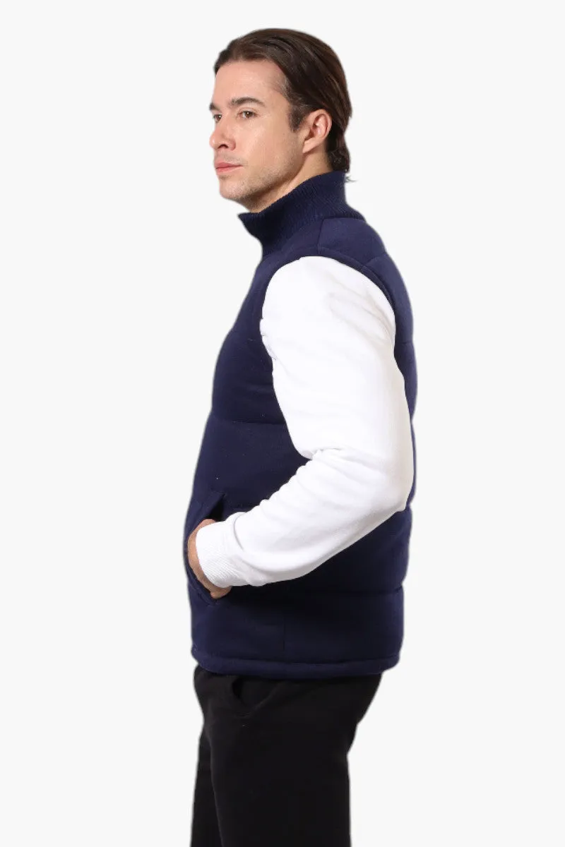 Canada Weather Gear Solid Sweater Knit Puffer Vest - Navy