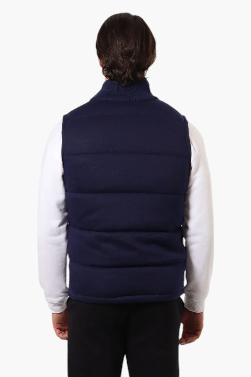 Canada Weather Gear Solid Sweater Knit Puffer Vest - Navy