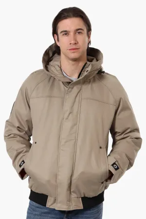 Canada Weather Gear Solid Twill Bomber Jacket - Beige