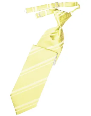 Canary Striped Satin Kids Necktie