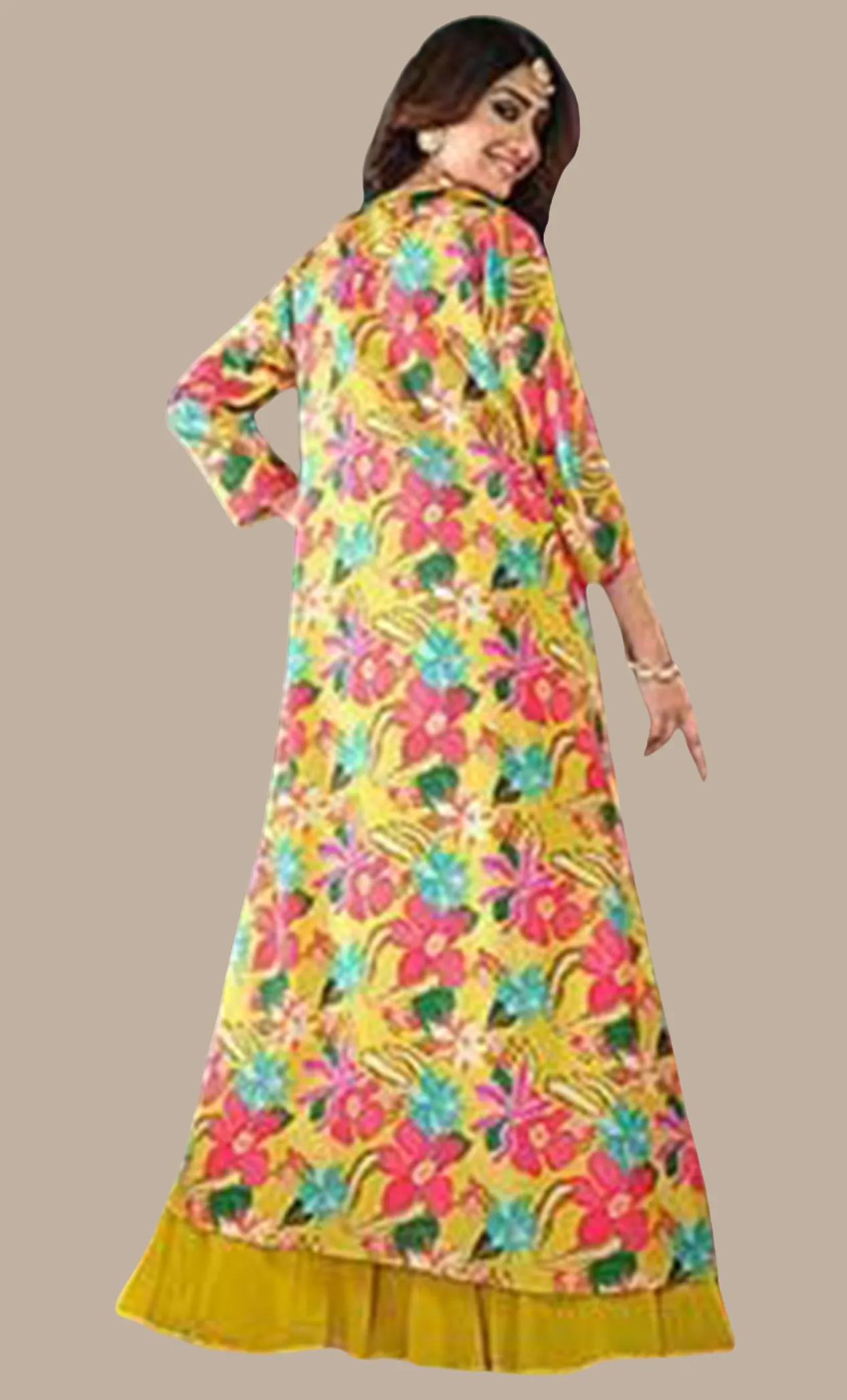 Canary Yellow Printed Palazzo Set