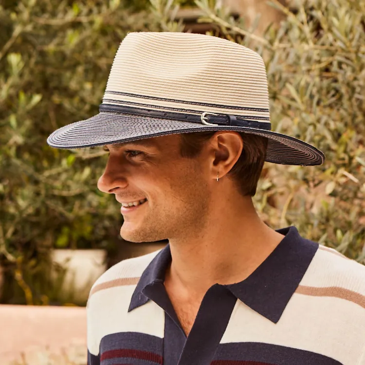 Cancer Council Heritage Town & Country Hat - Ivory/Navy