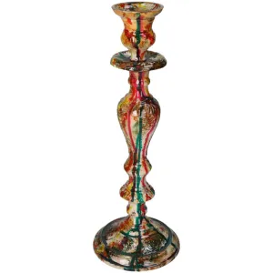 Candleholder - Painted Multicolor - ↑ 33 cm