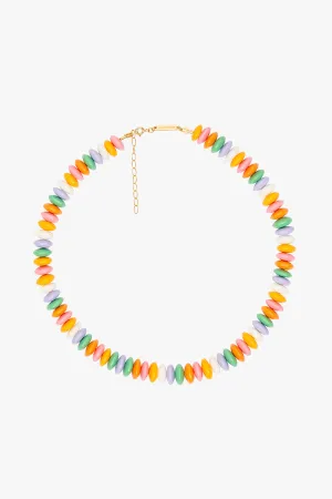 Candy Beaded Necklace Gold Plated