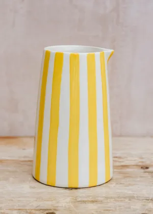 Candy Stripe Pitcher in Turmeric