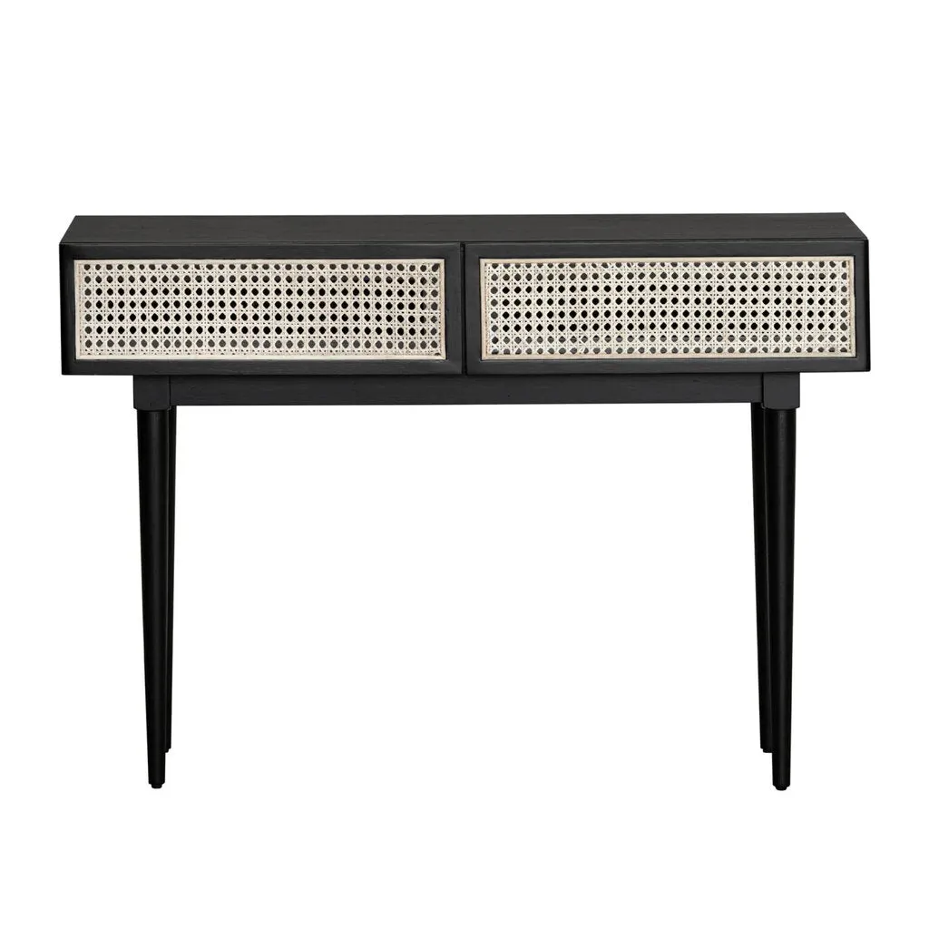 Cane Console Table