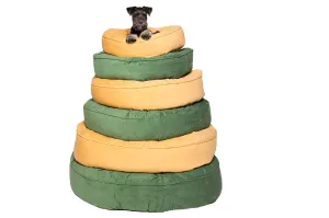 Canine Styles - Corduroy Mustard & Light Green - Dog Bed