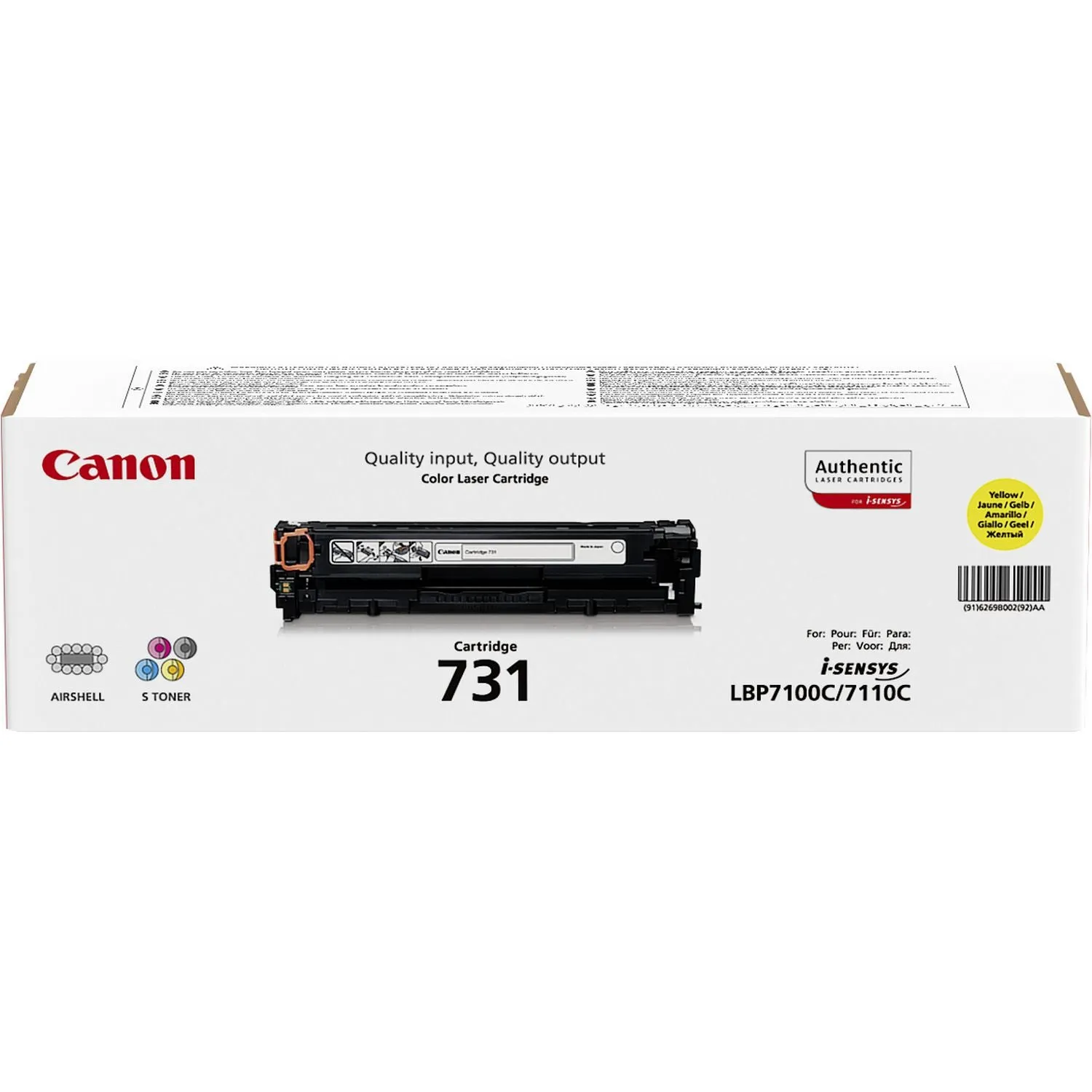 Canon Toner Cartridge 731 Y - Yellow