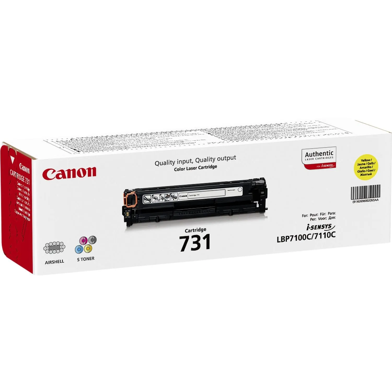 Canon Toner Cartridge 731 Y - Yellow