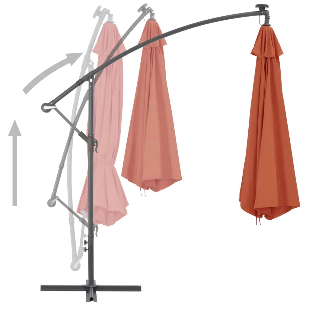 Cantilever Umbrella with Aluminium Pole 350 cm Terracotta