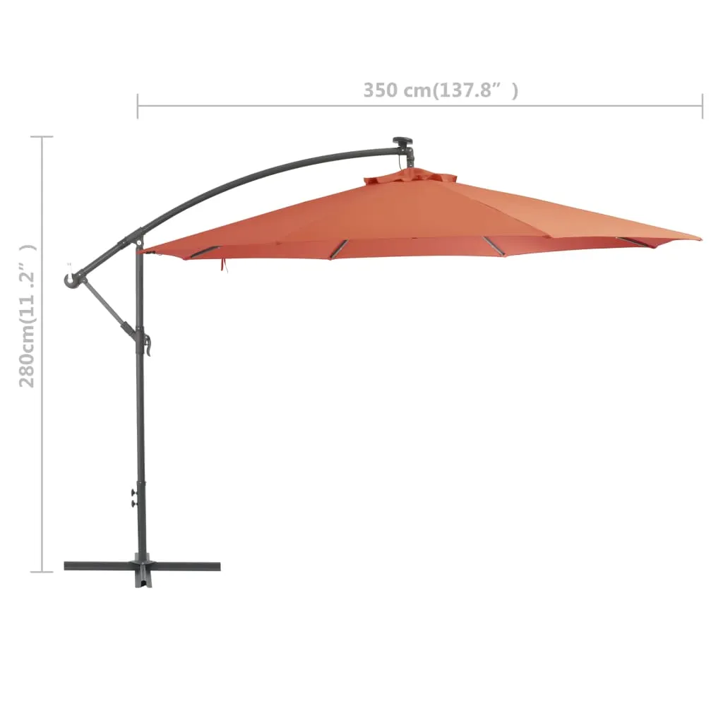 Cantilever Umbrella with Aluminium Pole 350 cm Terracotta