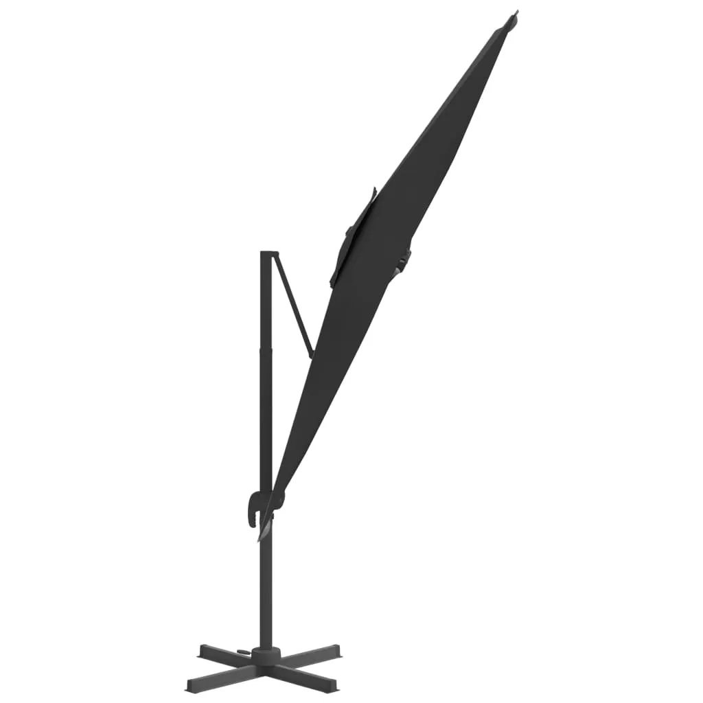 Cantilever Umbrella with Aluminium Pole Black 300x300 cm